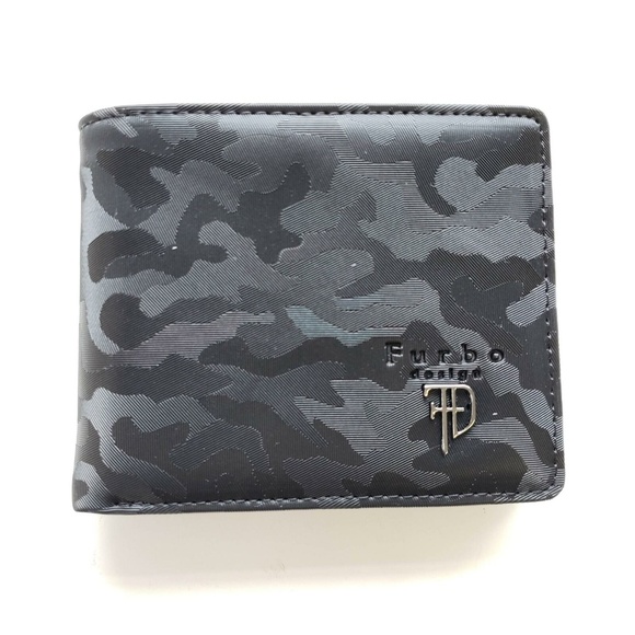 Furbo Design FRB136 Camouflage Wallet - Black